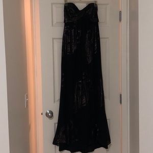 Black with shiny brown dress